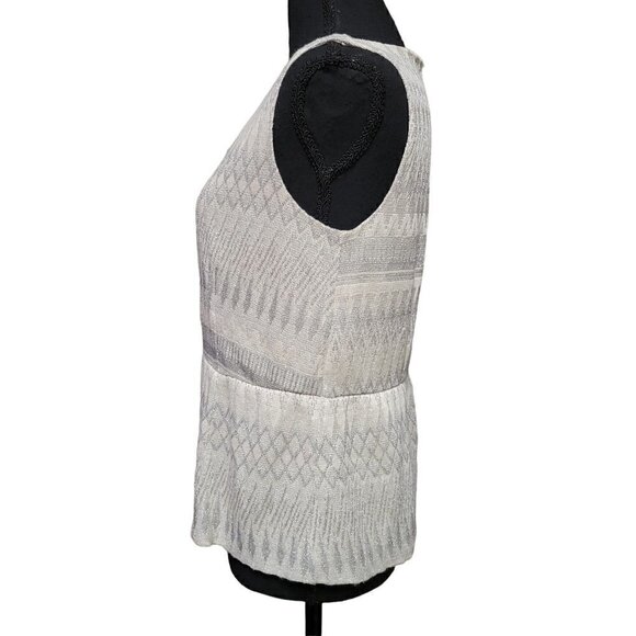 CATO Gray and Silver Metallic Tank Top Sweater, Size Medium - Picture 3 of 7